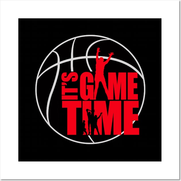 It's Game Time - Red Wall Art by adamzworld